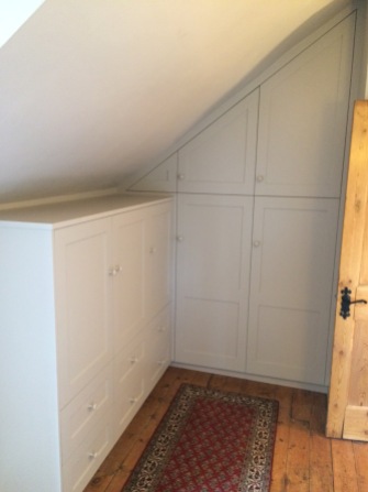 Bespoke shaker style attic wardrobe, Walthamstow